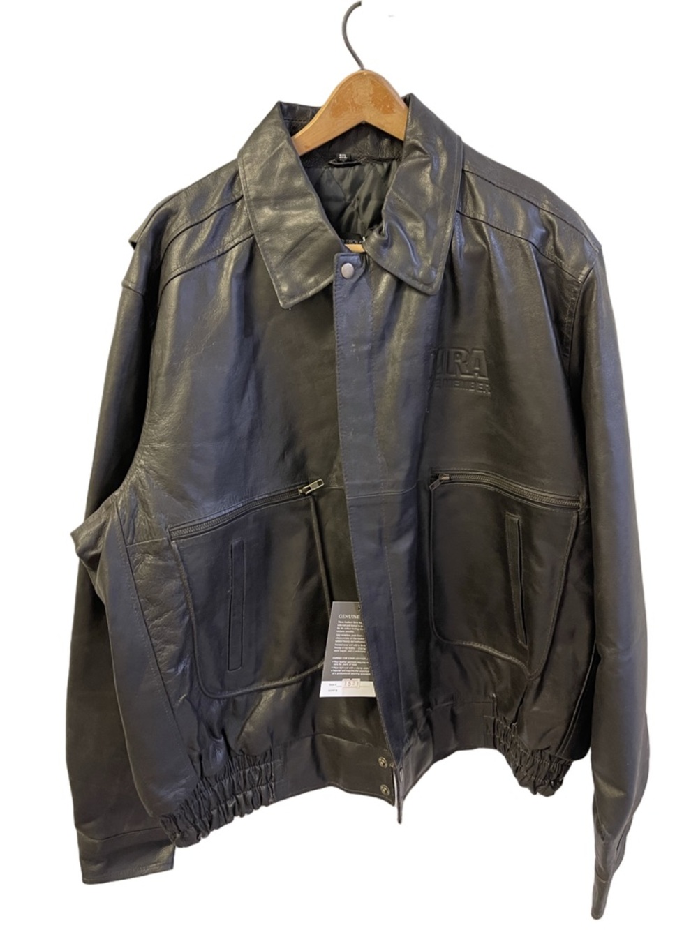 NRA Life Member Authentic Burk’s Bay Genuine  Leather Bomber Jacket Sz 3XXL NWT